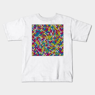 Twisted Metaballs Pattern (CMYK Colour) Kids T-Shirt